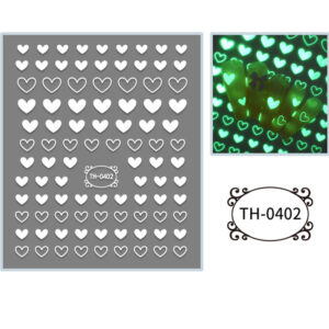 Stickers para Uñas Encapsular en Resina Peces Estrellas Lunas Corazón Fosforescente - Image 5