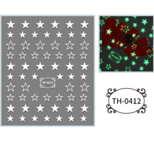 Stickers para Uñas Encapsular en Resina Peces Estrellas Lunas Corazón Fosforescente - Image 7