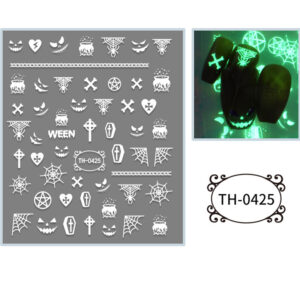 Stickers para Uñas Encapsular en Resina Peces Estrellas Lunas Corazón Fosforescente - Image 9