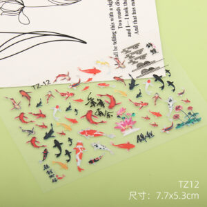 Stickers para Uñas Encapsular en Resina Peces Estrellas Lunas Corazón Fosforescente - Image 2