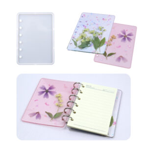 Molde Silicona Cuaderno Con Argollas Doradas Resina Uv Epoxi - Image 2