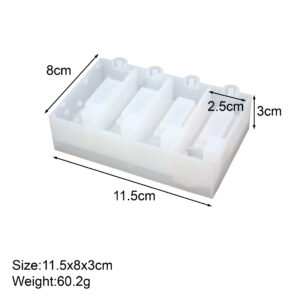 Molde Silicona Soporte Celular Hueco para Shaker Resina Epoxi - Image 3
