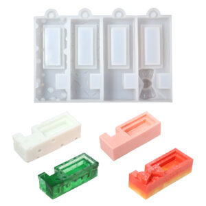 Molde Silicona Soporte Celular Hueco para Shaker Resina Epoxi - Image 2