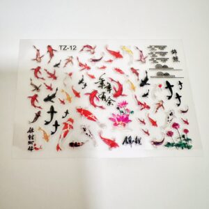 Stickers para Uñas Encapsular en Resina Peces Estrellas Lunas Corazón Fosforescente - Image 10