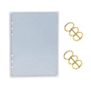 Molde Silicona Cuaderno Con Argollas Doradas Resina Uv Epoxi