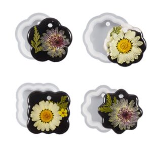 Molde Silicona Dije Llavero Flor Corazón Estrella Gota Resina UV Epoxi - Image 2