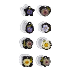 Molde Silicona Dije Llavero Flor Corazón Estrella Gota Resina UV Epoxi