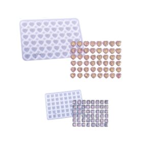 Combo x2 Molde Silicona Letras Números Dije Colgante Resina UV Epoxi
