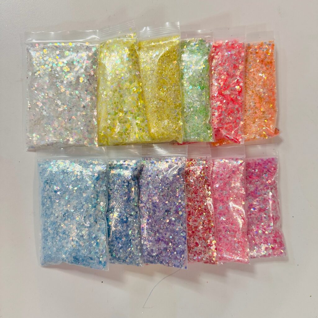Purpurina Glitter Mixta Fosforescente 50g para Uña Resina UV Epoxi