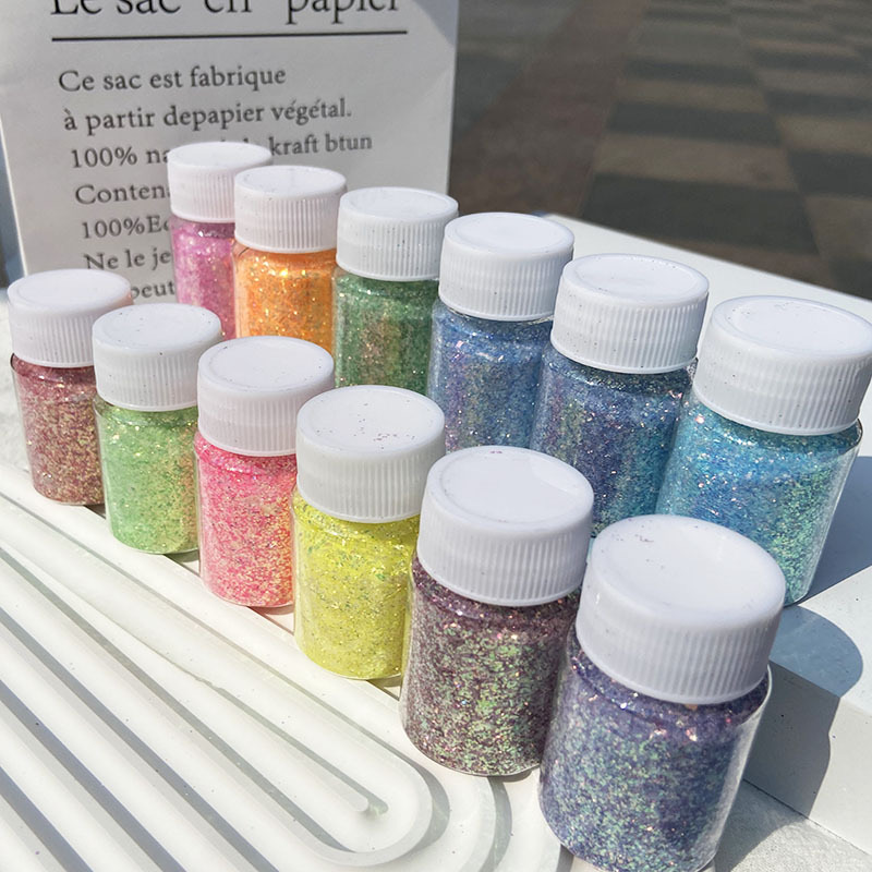 Combo x4 Decoración Glitter Purpurina Ensueño Uña Resina Uv Epoxi