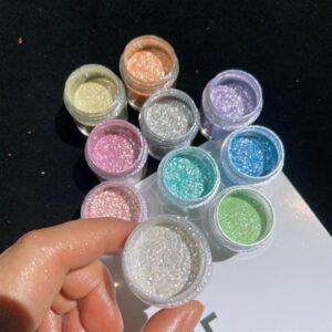 Combo X10 Purpurina Glitter Diamente Uña Resina Uv Epoxi