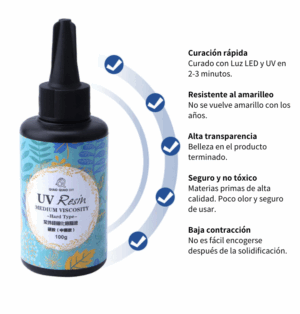 Resina UV Ultravioleta Intermedia Joyeria Diy - Image 2