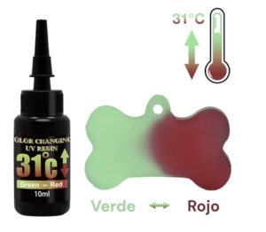 Resina UV Termocromática 31 Grados Artesanía Joyería DIY - Image 6