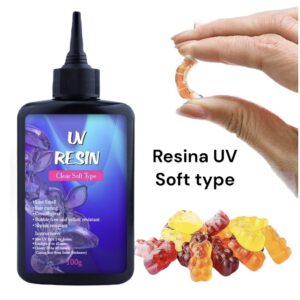 Resina UV Soft Type Consistencia Blanda Flexible Artesanía Joyería