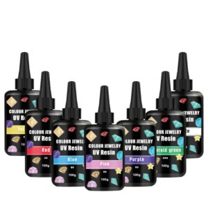 Resina UV Cristal Con Color Semitransparente 100g Dura Diluida Artesanía Joyería
