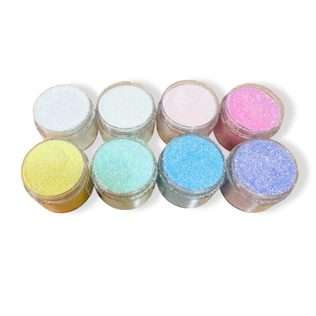 Combo X8 Purpurina Glitter Gibre Fosforescente Uña Resina UV Epoxi