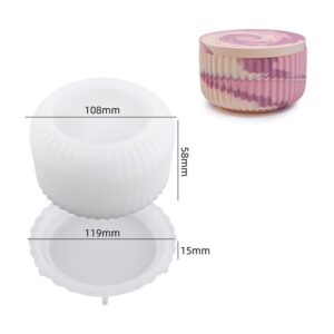 Molde Alhajero Redondo Rayado Resina Epoxi Yeso