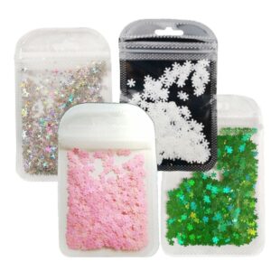 Lentejuelas Copo De Nieve Flor Nube Crux Caracol Uña Resina