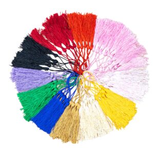 100u Fleco Hilo Algodón Borla 12cm Llavero Señaladora