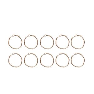 X10u Bisel Dije Marco Círculos Calados Martillados Dorados Bijou Resina Uv Epoxi