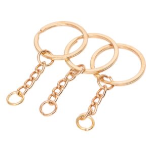 Llavero Argolla Con Argollitas KC Dorado Niquel