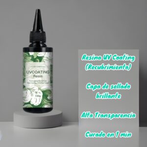 Resina UV Coating Recubrimiento Acabado Brillante 100g