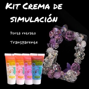 Combo Crema Falso Simulación Imitación Translucido Con Porta Retrato x2u