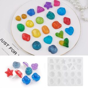 Molde Silicona Aritos Piedras Irregulares para Resina UV Epoxi
